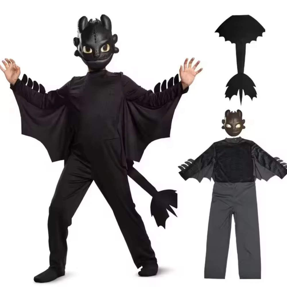 Kids Toothless Black Dragon Costume